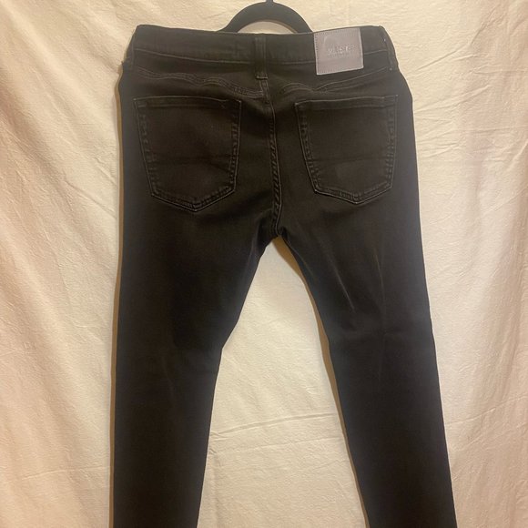 Unisex Hollister California ripped jeans, black, 32W 30L - Picture 2 of 3